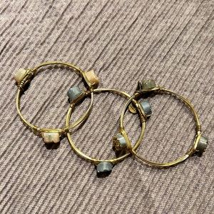 BOURBON & BOWTIES DRUZY BANGLES SET OF 3